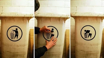 Kemiringan halus berlawanan arah jarum jam sebesar 70° secara visual menggambarkan pergeseran norma sosial. Foto: Instagram @blancoshock via Brightside