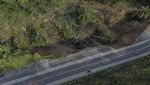 Penampakan Jalan Penghubung Ciamis-Pangandaran Longsor