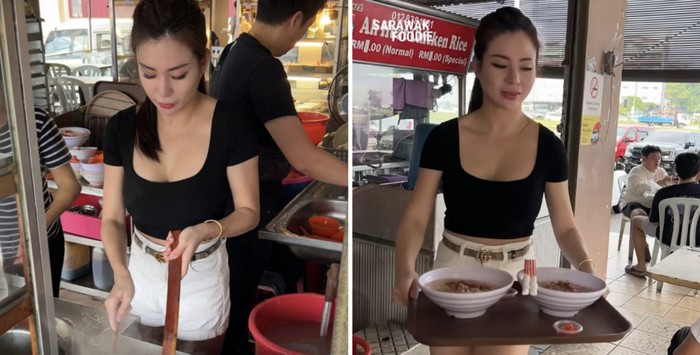 Penjual Mie Cantik Viral Ini Akui Pelanggannya Bertambah