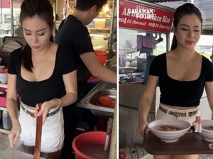Penjual Mie Cantik Viral Ini Akui Pelanggannya Bertambah