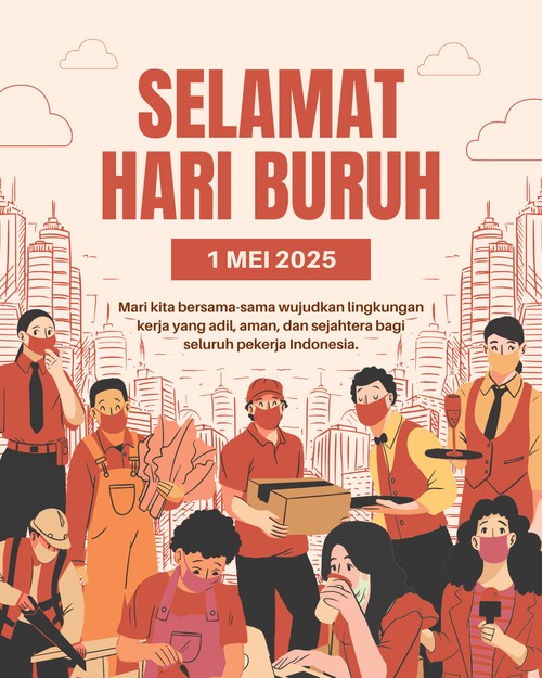 Poster Hari Buruh Nasional 2025.
