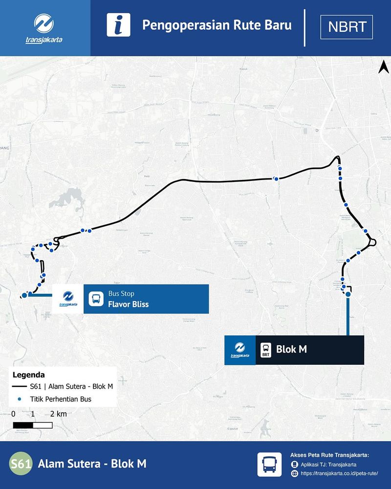 Rute Transjabodetabek S61 Alam Sutera-Blok M