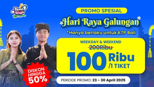 Trans Studio Bali menghadirkan promo pemilik KTP Bali hanya dengan Rp 100 ribu. (IST)
