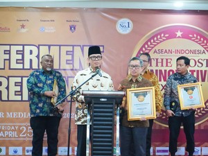 Bupati OKU dan Perumda Tirta Raja Raih Penghargaan di Kancah ASEAN-Indonesia