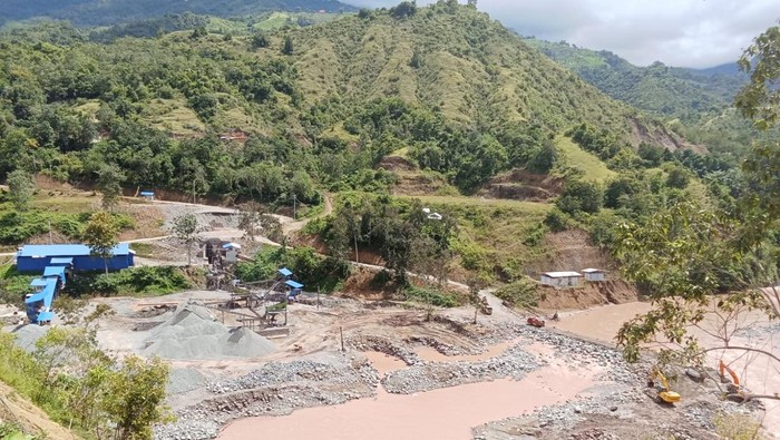 Lokasi proyek PLTM dan tambang galian C di Bastem, Luwu.