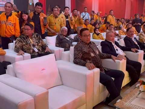Megawati hadiri pelantikan pengurus DPP Hanura periode 2024-2029 (Ondang/detikcom)