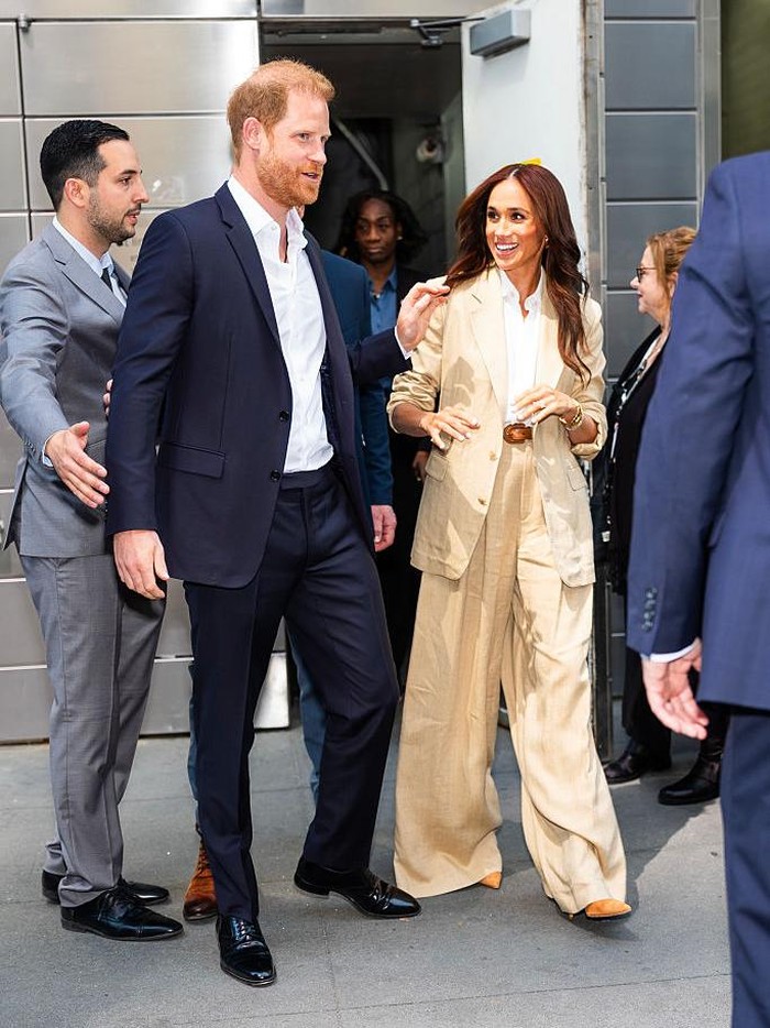 NEW YORK, NEW YORK - APRIL 23: Prince Harry, Duke of Sussex and Meghan, Duchess of Sussex attend the Time100 Summit at Jazz at Lincoln Center in Midtown on April 23, 2025 in New York City. (Photo by TheStewartofNY/GC Images)
