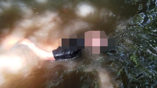 Penemuan mayat pria berinisial HA (50) di sungai Desa Tetebatu Selatan, Kecamatan Sikur, Lombok Timur, NTB, Sabtu (26/4/2025). (Foto: Dok. Istimewa)