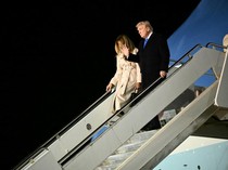 Video Donald Trump Tiba di Italia untuk Hadiri Pemakaman Paus Fransiskus