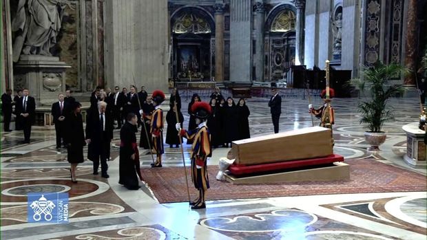 US President Donald Trump alongside First Lady Melania Trump at the Vatican. Vatican Media