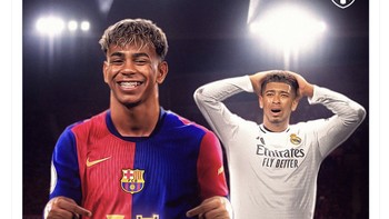 Sudah dua kali Barcelona mengalahkan Madrid di final piala musim ini. Foto: X.com