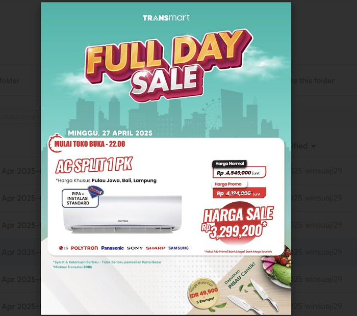 Transmart Full Day Sale