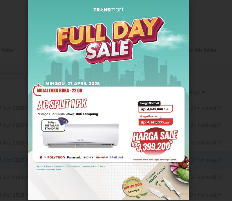 Transmart Full Day Sale