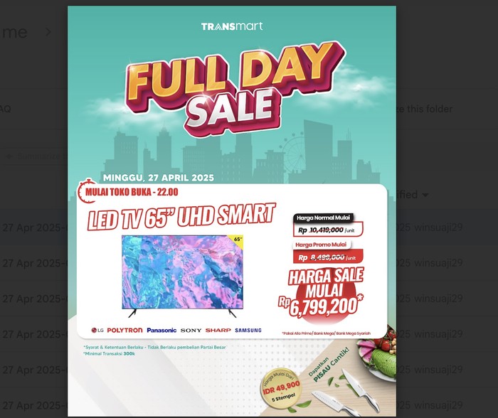 Transmart Full Day Sale