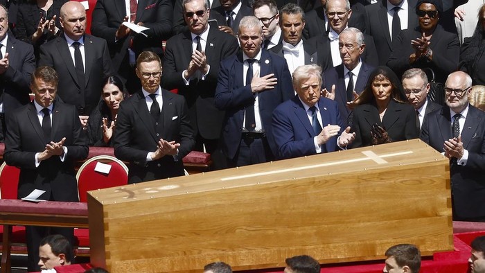 Donald Trump di Pemakaman Paus Fransiskus, Vatikan, Sabtu, 26 April 2025.