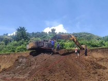 Ekskavator di Ponorogo Terbakar, Diduga Akibat Korsleting