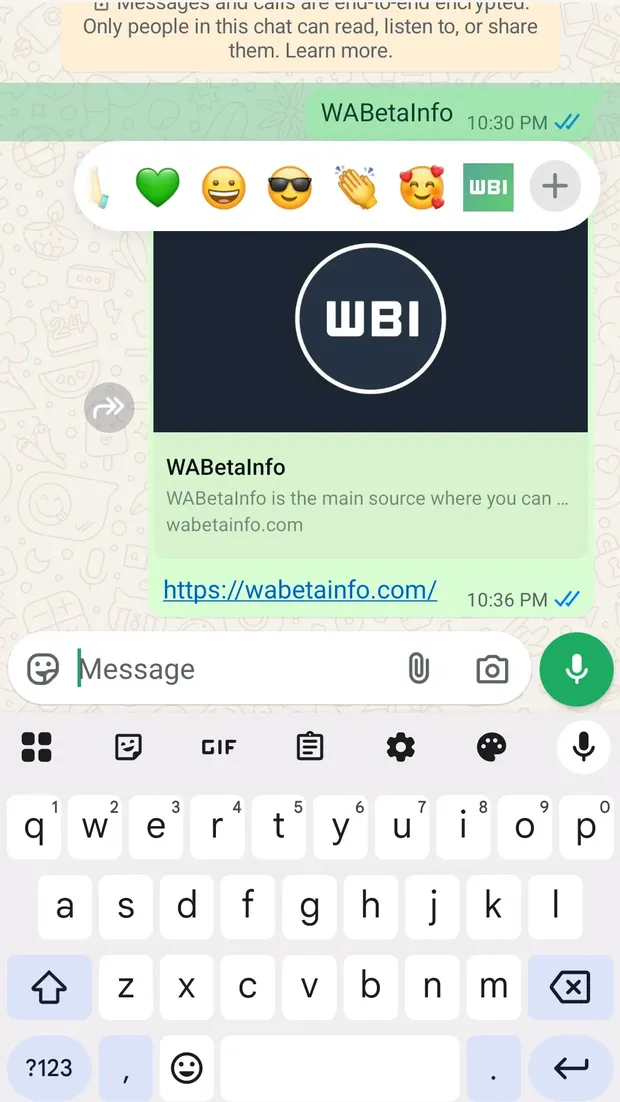 Fitur reaksi stiker di WhatsApp