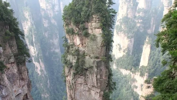 Gunung Tianzi di China yang menjadi inspirasi sutradara James Cameron membuat film Avatar. Foto: via BrightSide