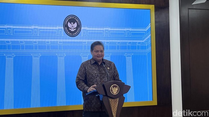 Menko Perekonomian Airlangga Hartarto (Eva/detikcom)