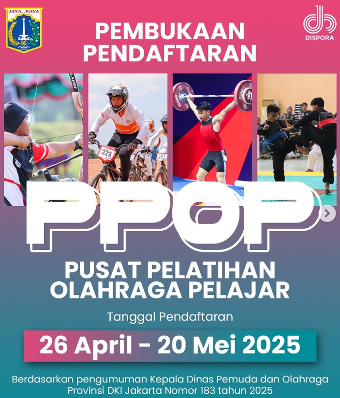Pemprov Jakarta Buka Seleksi Calon Atlet Pusat 2025