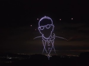Video: Ratusan Drone Bentuk Sosok Paus Fransiskus di Langit Barcelona