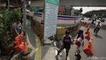 Potret Rekayasa Lalin Imbas Proyek LRT di Perempatan Pramuka