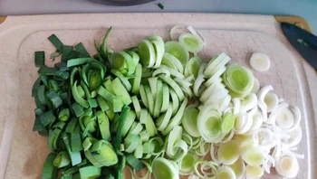 Gradasi warna dari potongan daun bawang. Foto: Reddit Arrufj via BrightSide