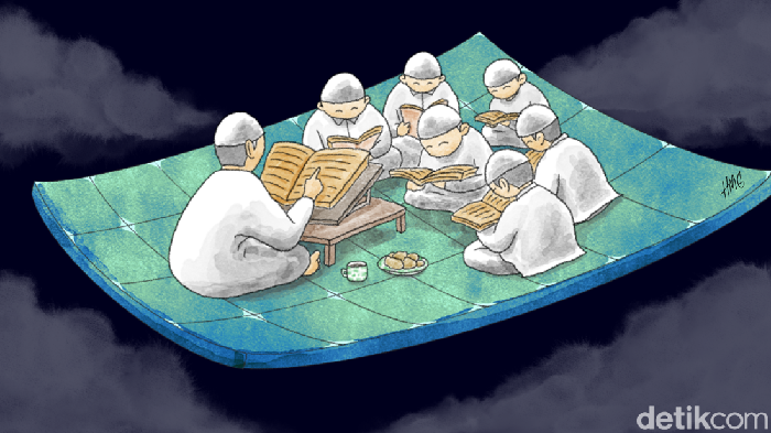 Ilustrasi PLTS di Pondok Pesantren