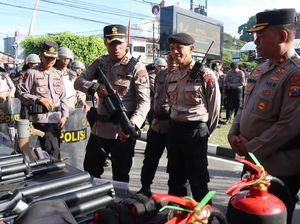 Optimalkan Kinerja Personel, Polres Blitar Kota Cek Kelengkapan Dalmas