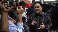 Menteri Badan Usaha Milik Negara (BUMN) Erick Thohir mendatangi KPK. Erick datang untuk melakukan audiensi dalam program pencegahan korupsi di BUMN, Selasa (29/4/2025).