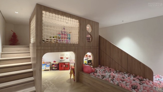 Khusus untuk anak-anak, mereka mendedikasikan sebuah ruangan sebagai playground. (Foto: YouTube/bottegaartisan)