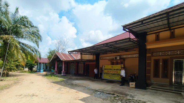 Rumah yang disita polisi. (Dok Polres Inhu)