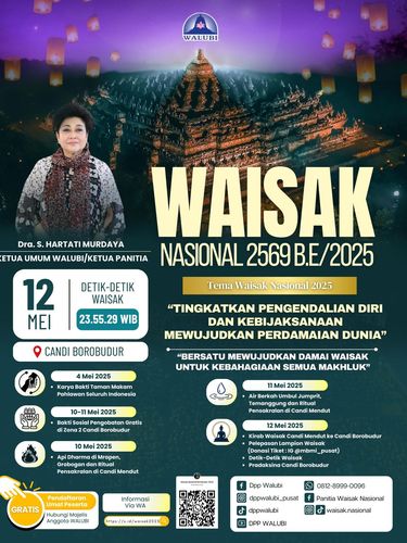 Flyer rangkaian perayaan Waisak 2569 BE/2025. Foto diunggah Selasa (29/4/2025).