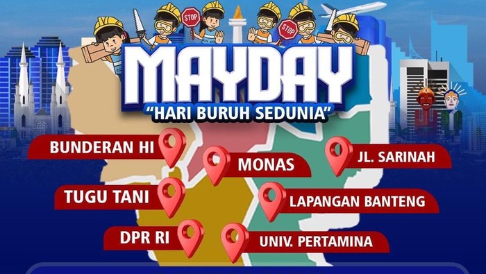 Ada Peringatan Mayday Besok, Warga Diimbau Hindari Jalan Sudirman-Monas