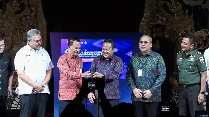 Direktur Utama Bank BPD Bali I Nyoman Sudharma dalam acara BaliGivation, Rabu (30/4/2025).