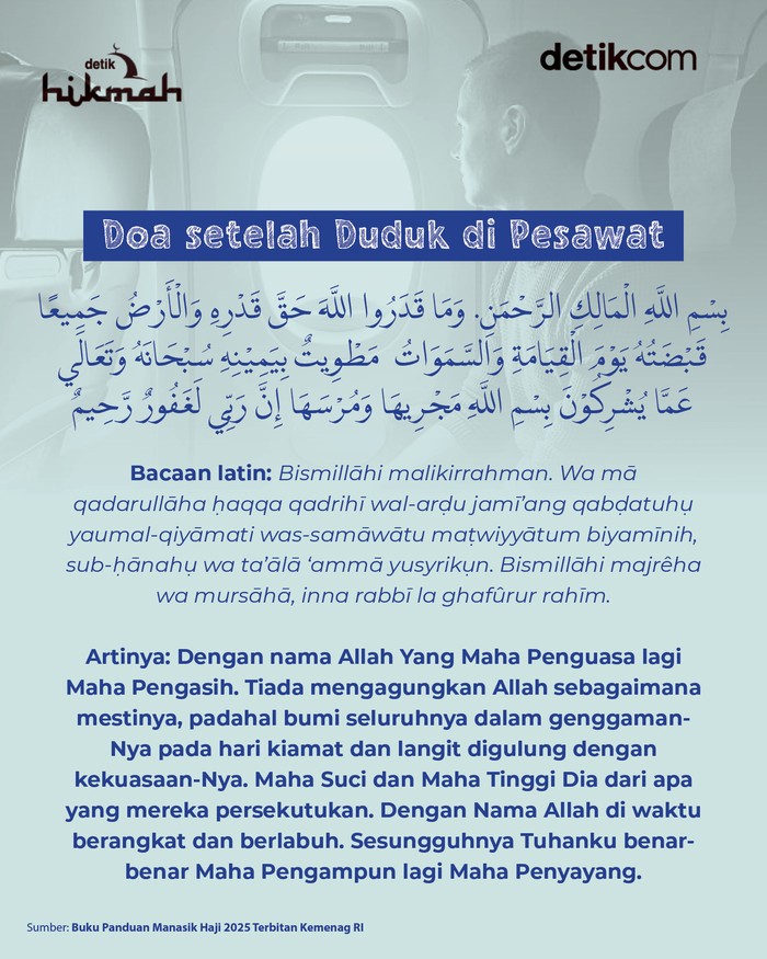 Infografis doa dan zikir selama di pesawat