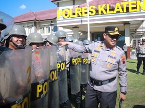 Kapolres Klaten Pimpin 239 Personel Latihan Pengendalian Massa