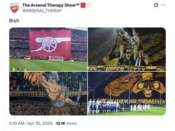 Meme Arsenal Keok dari PSG, Koreografi Suporter Diejek