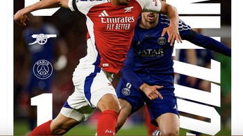 Akun resmi Arsenal berjanji mereka akan mengerahkan segalanya di leg 2 nanti. Foto: X.com