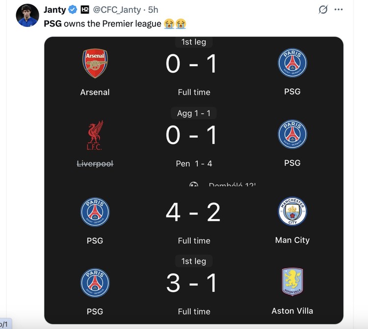 Meme Arsenal PSG
