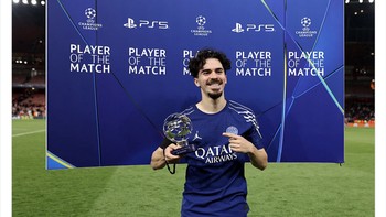 Vitinha jadi man of the match laga semalam. Foto: X.com