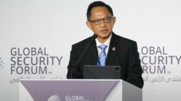 Mendagri Tito Karnavian menjadi pembicara di Global Security Forum (GSF) di Qatar.