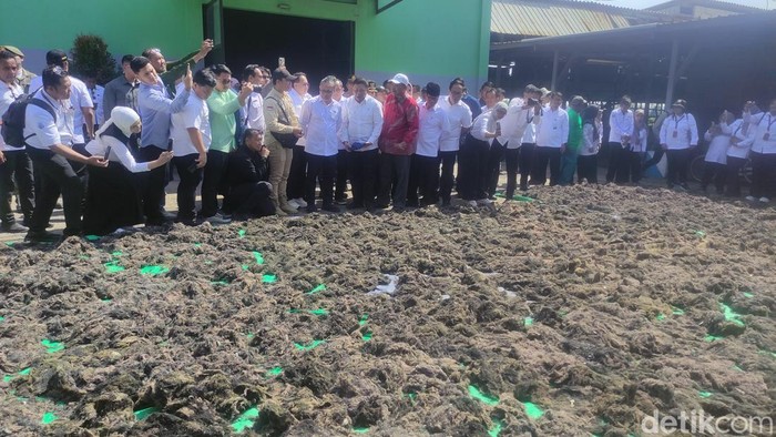 Menko Zulkifli Hasan di lokasi Budidaya rumput laut di Dusun Tanjungsari Desa Kupang Kecamatan Jabon Sidoarjo