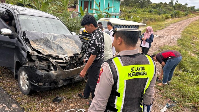 Mobil ASN Muratara rusak tertabrak gerombolan kerbau