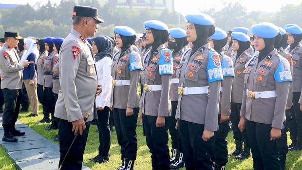 Persiapan personel peringatan May Day 2025 di jatim