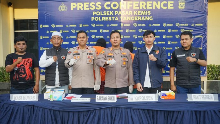 Polisi menangkap dua debt collector atau mata elang (matel) di wilayah Pasar Kemis, Tangerang, Banten. (dok.istimewa)