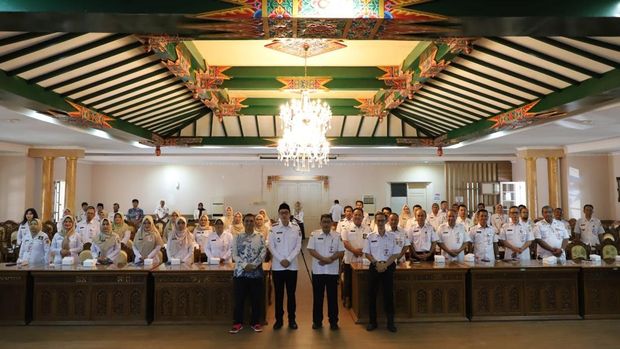 Polri gencar melakukan sosialisasi antikorupsi ke daerah-daerah. Kali ini, sosialisasi antikorupsi dilakukan di Pemerintah Kabupaten (Pemkab) Purworejo. (Dok istimewa).