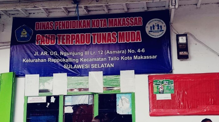 Sekolah taman kanak-kanak (TK) Tunas Muda di Kota Makassar.