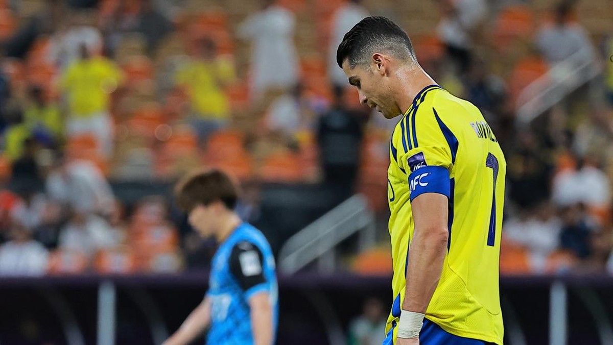 Cristiano Ronaldo di laga Al Nassr vs Kawasaki Frontale di Liga Champions Asia Elite. (Foto: Stringer/REUTERS)