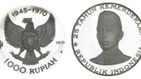 URK Seri 25 Tahun Kemerdekaan RI TE 1970 Pecahan Rp1.000.  Tanggal pencabutan 30 Agustus 2021. Jangka waktu dan tempat penukaran: Kantor Pusat Bank Indonesia 29 Agustus 2031, Kantor Perwakilan Bank Indonesia dalam Negeri: 29 Agustus 2031